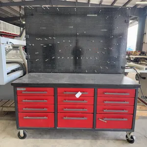 10’ x 32” Workbench W/ Peg Board ( Contents Not Included)