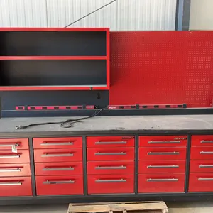 Workbench W/ Peg Board & Shelf  ( Contents Not Included )