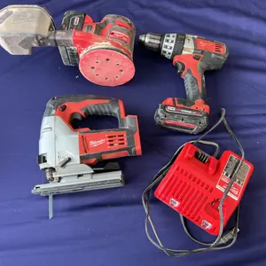 Milwaukee Drill, Orbit Sander, Jig Saw, Battery & Charger
