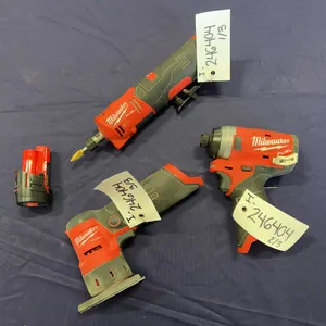 Milwaukee Grinder, Impact Driver, Detail Sander with Charger & Battery