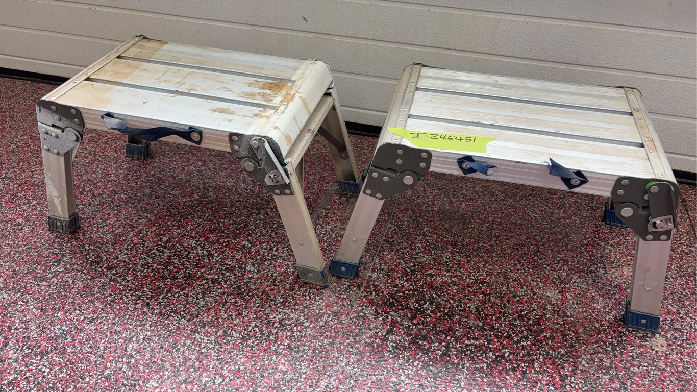 2- Aluminum Stools