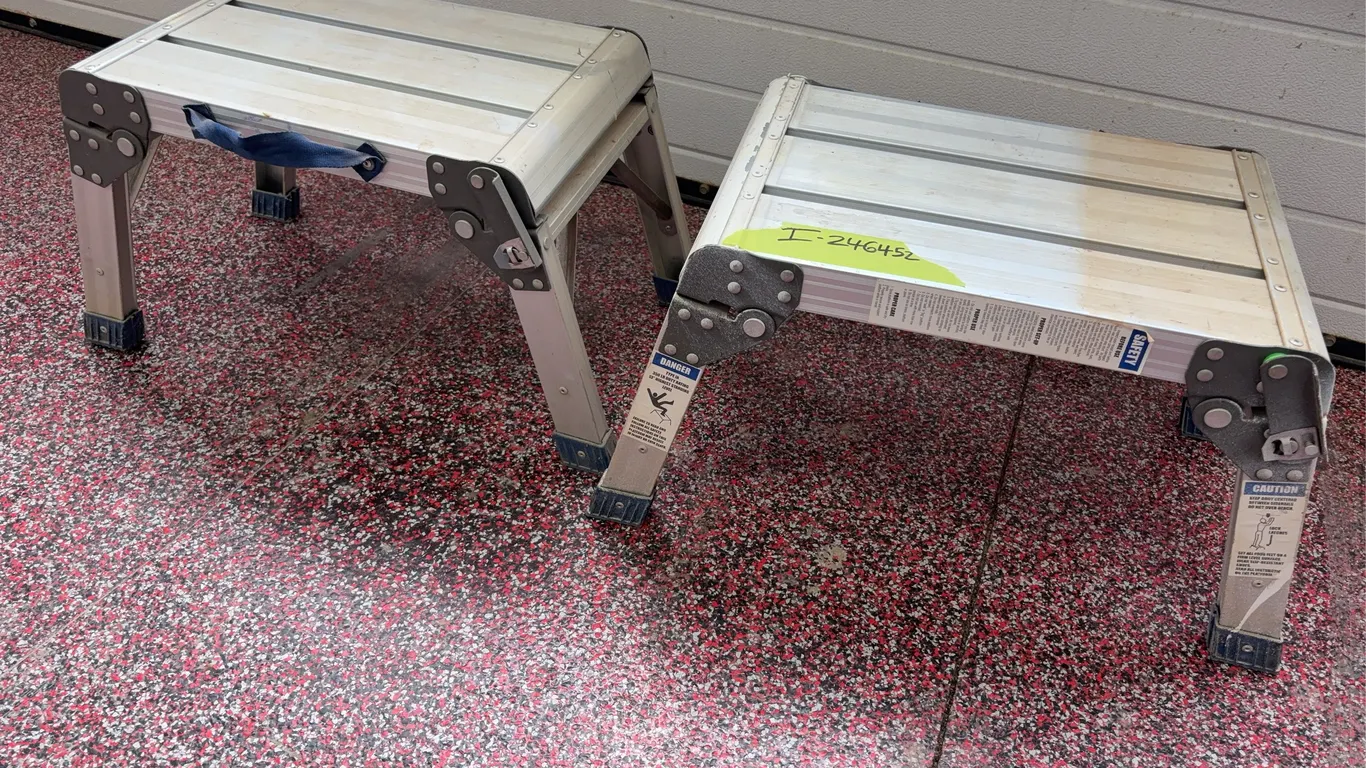 2- Aluminum Stools