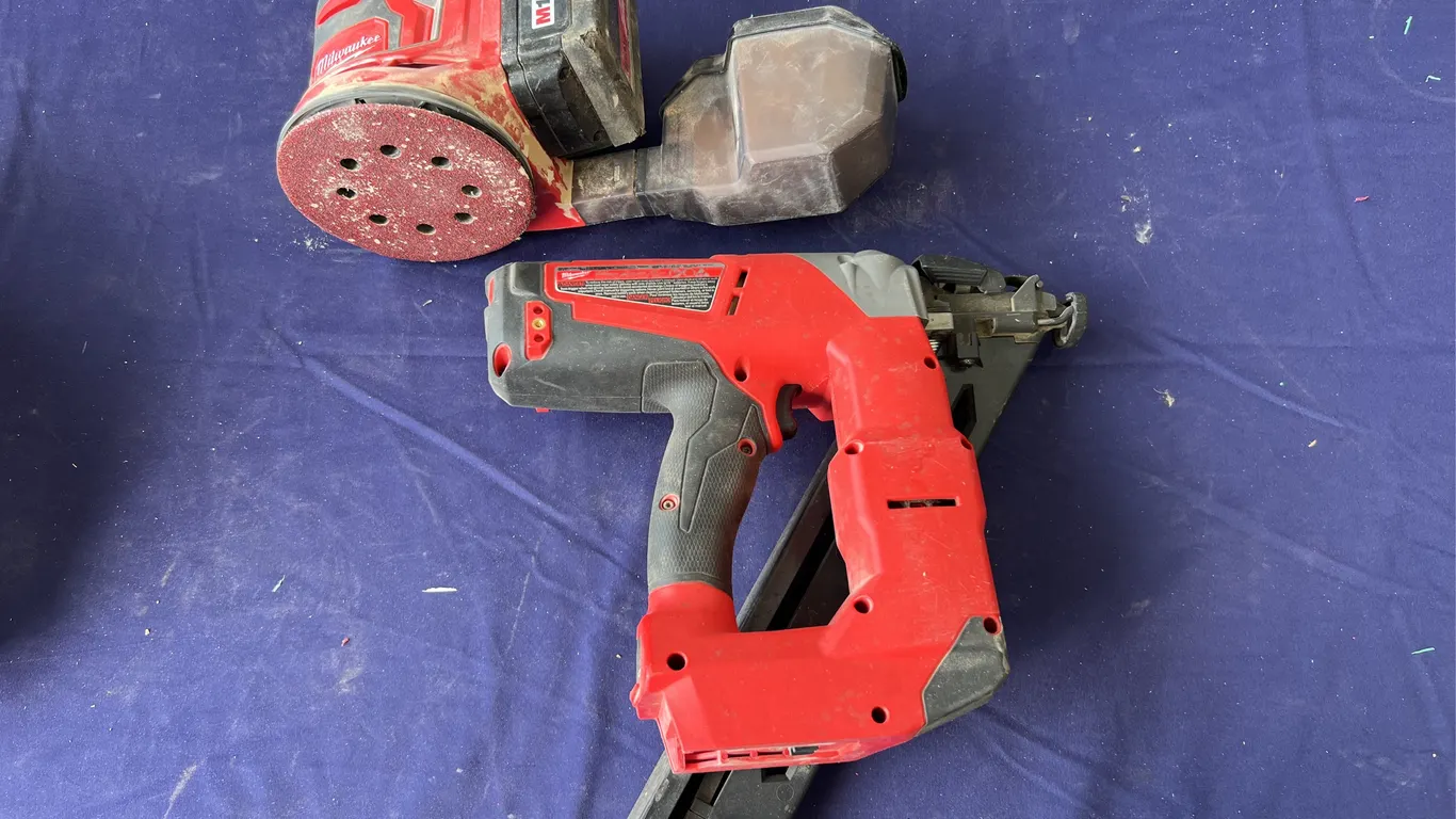 Milwaukee Finish Nail Gun & Orbit Sander