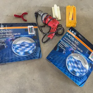 Mosaic LED Lights & Milwaukee Drill