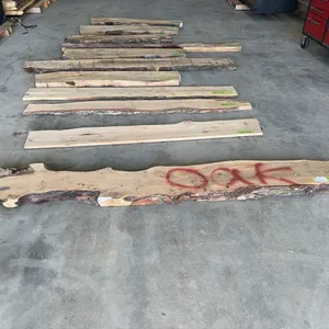 Pallet of Oak Live Edge Slabs
