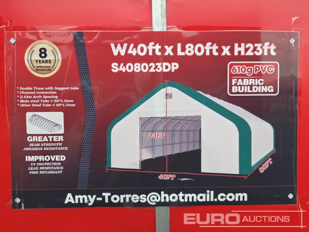 Unused 2026 40' x 80' x 23' Storage Shelter