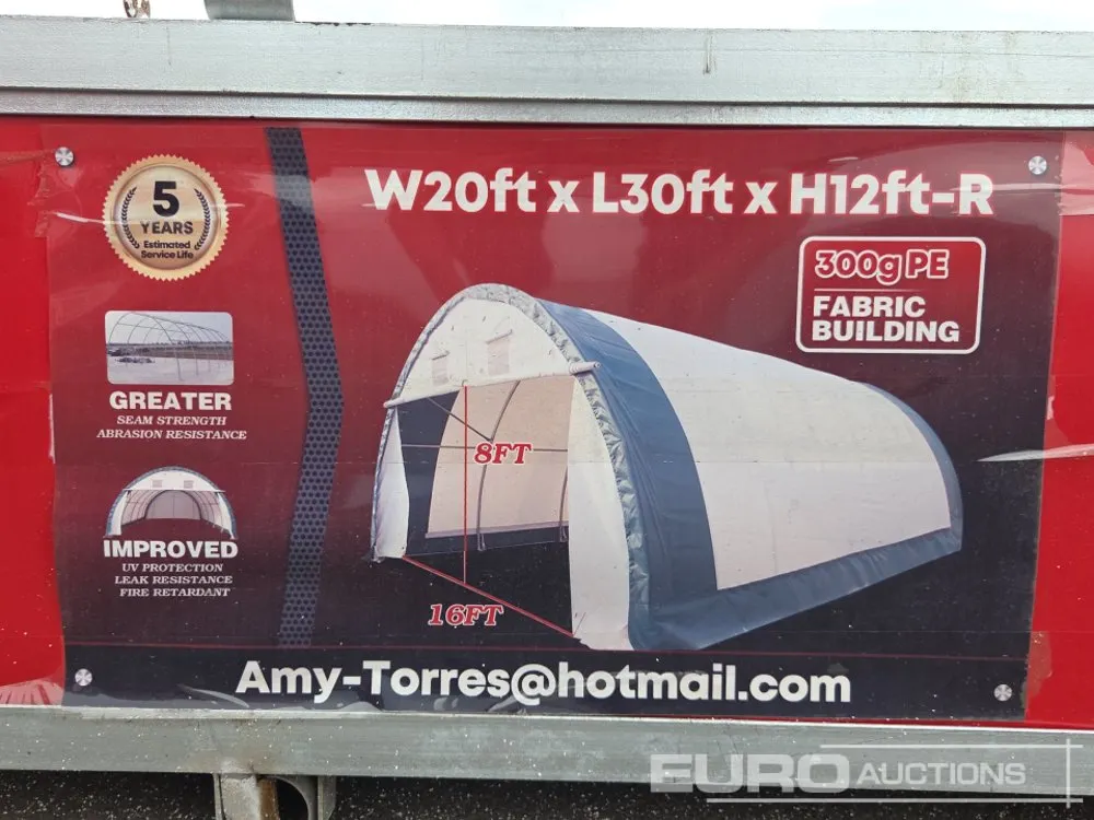 Unused 2026 20' x 30' x 12' Storage Shelter