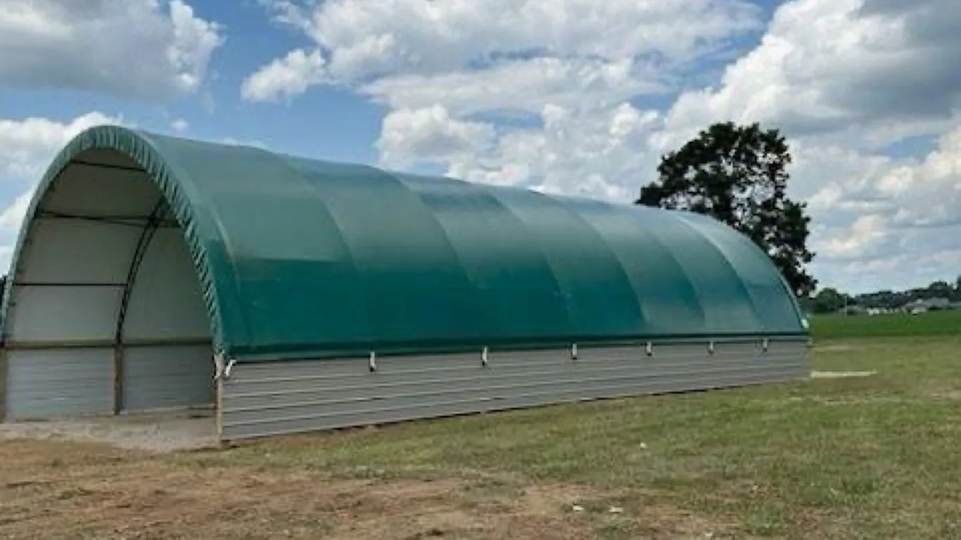 OFFSITE - 1 - brand new 30x40 truss arch silver stream shelter frame and cover kit