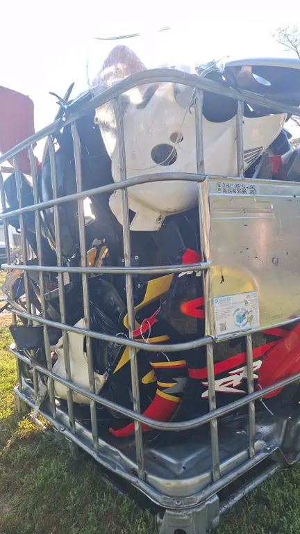 Crate of plastics for snowmobile, quad, or motorcycle. Some new some used but still in decten condition