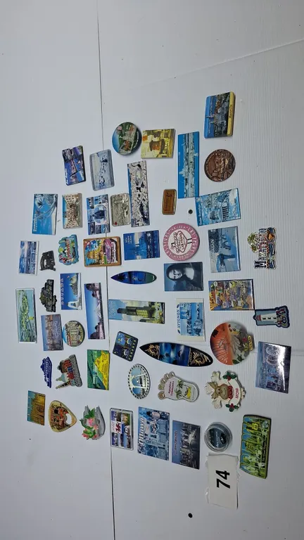 Collection of magnets from all over the world