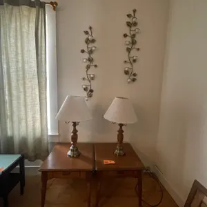 (2) End Tables and Lamps