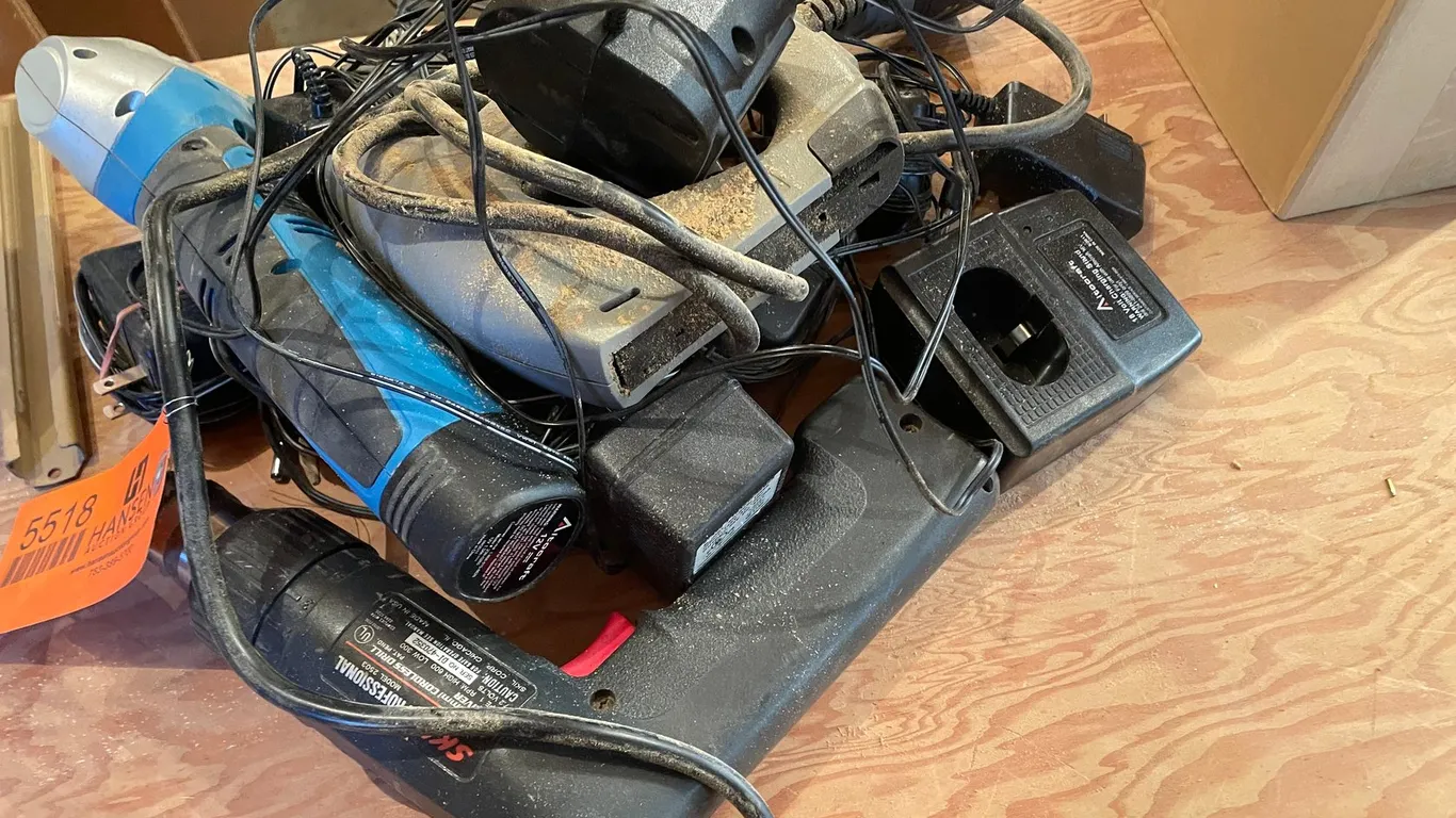 Assortment of Battery Powered Tools