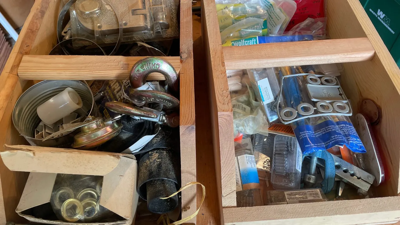 (2) Bins of Assorted Hardware