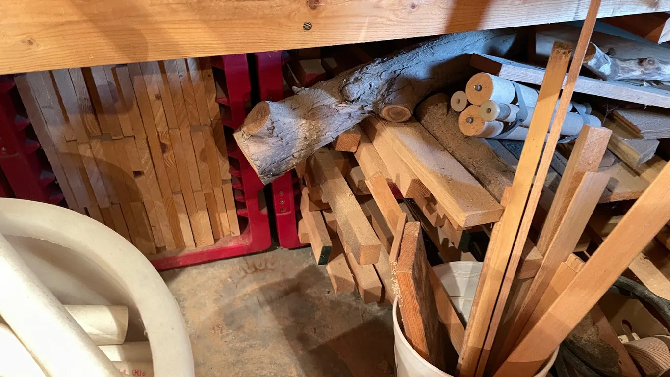 Large Assortment of Lumber and Dowel Rods