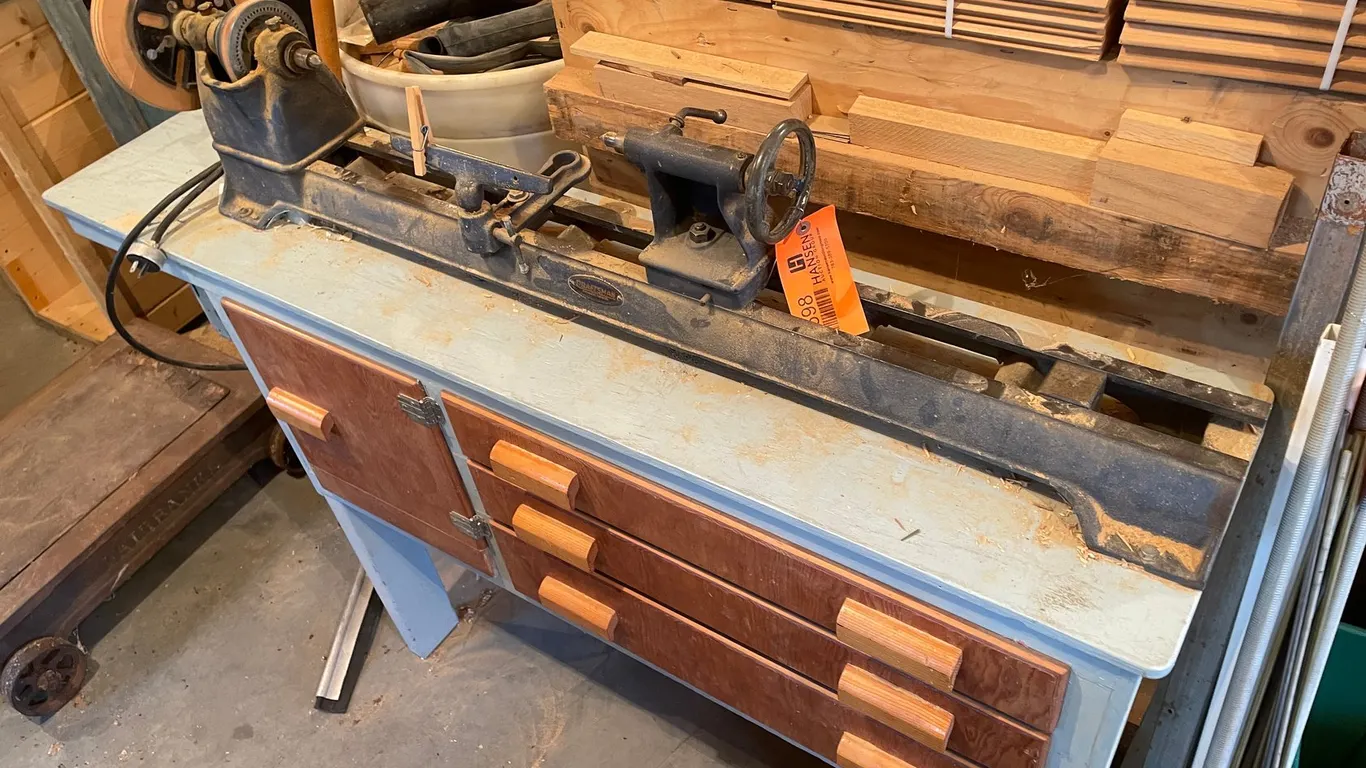 Craftsman Brand Belt Driven Wood Turning Lathe on Stand