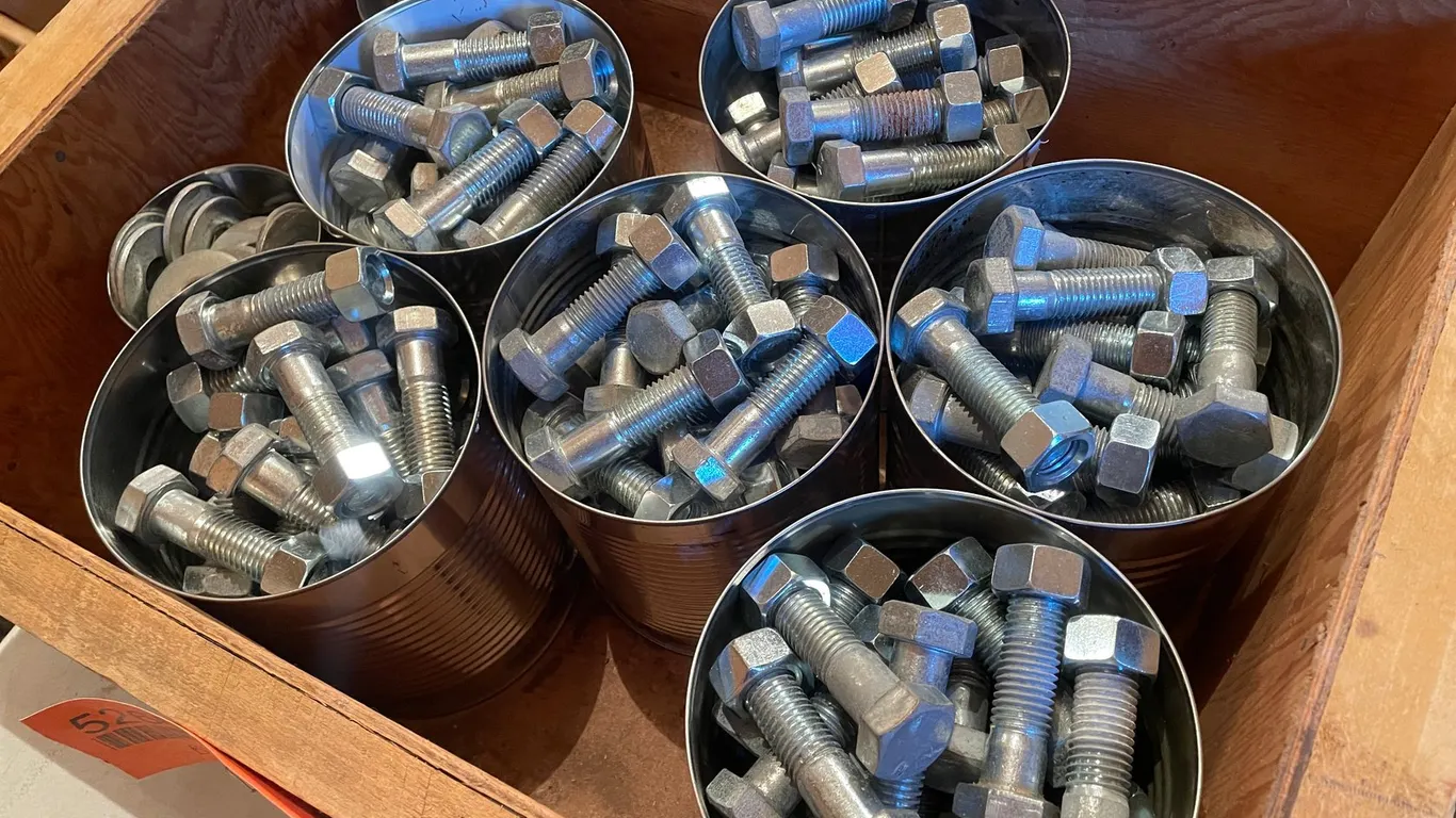 (2) Large Bins of misc. Large Diameter Bolts