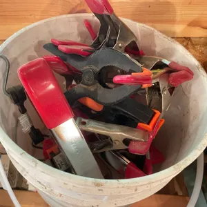Bucket of Spring Clamps