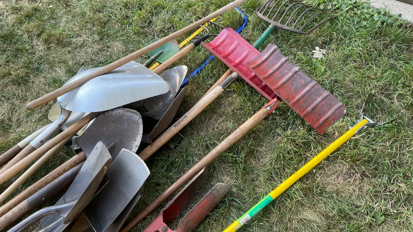 Assortment of Shovels and Yard Tools