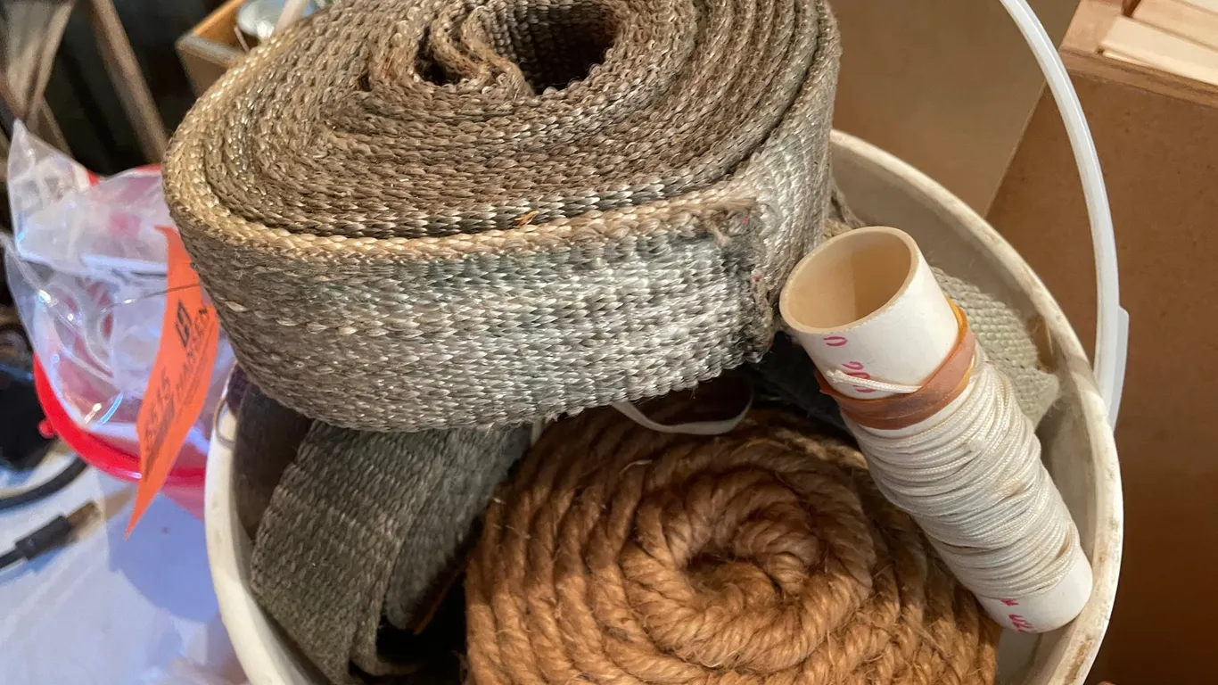 Assorted Lifting Straps, Rope and Twine