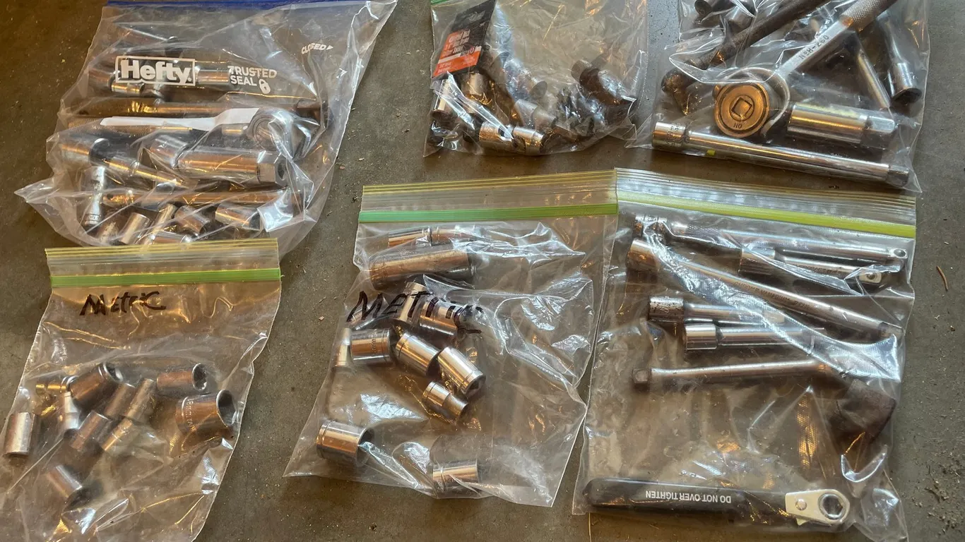 (6) Bags of Assorted Sockets and Drivers