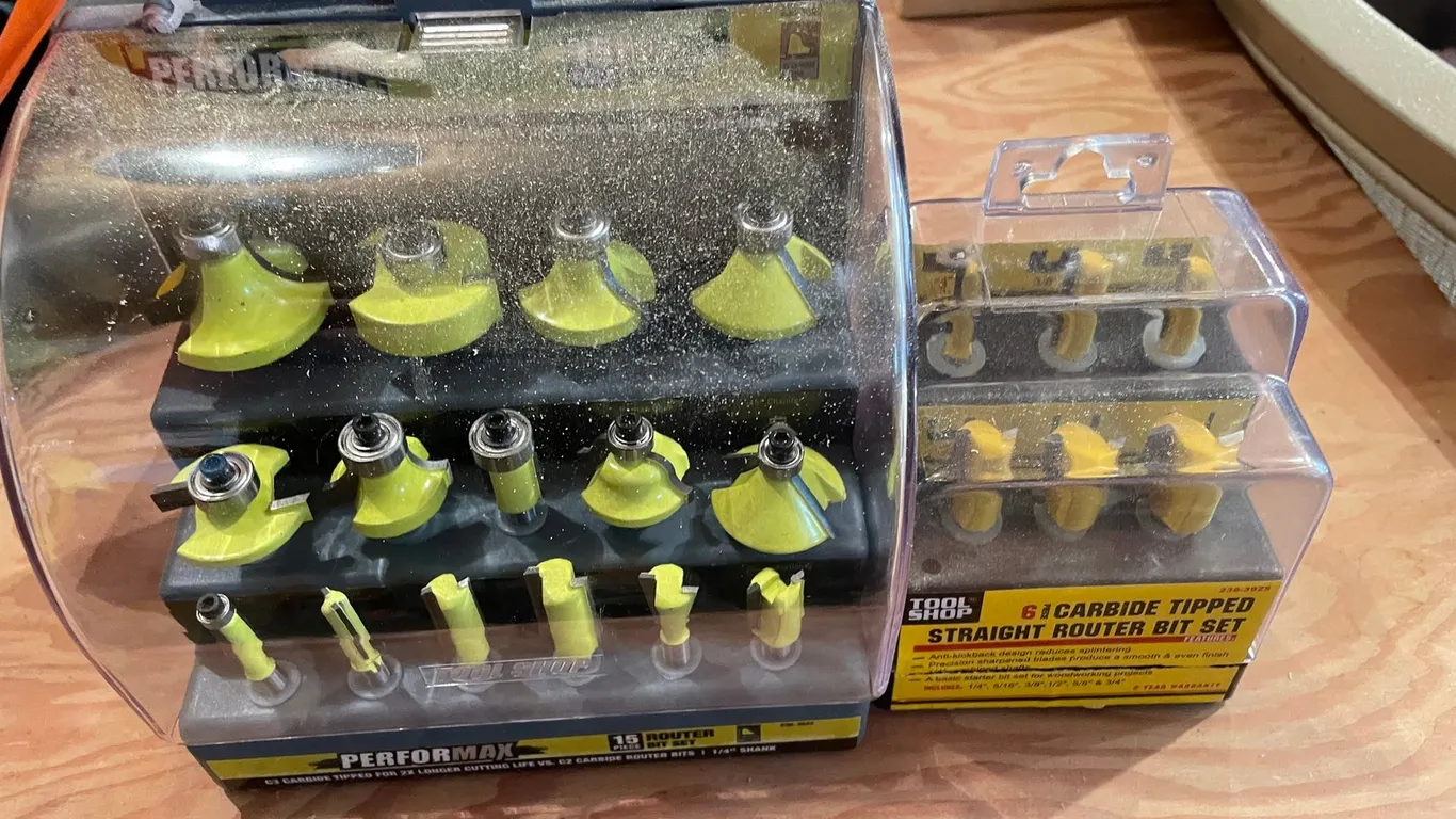 (2) Unused Carbide Tipped Router Bit Sets