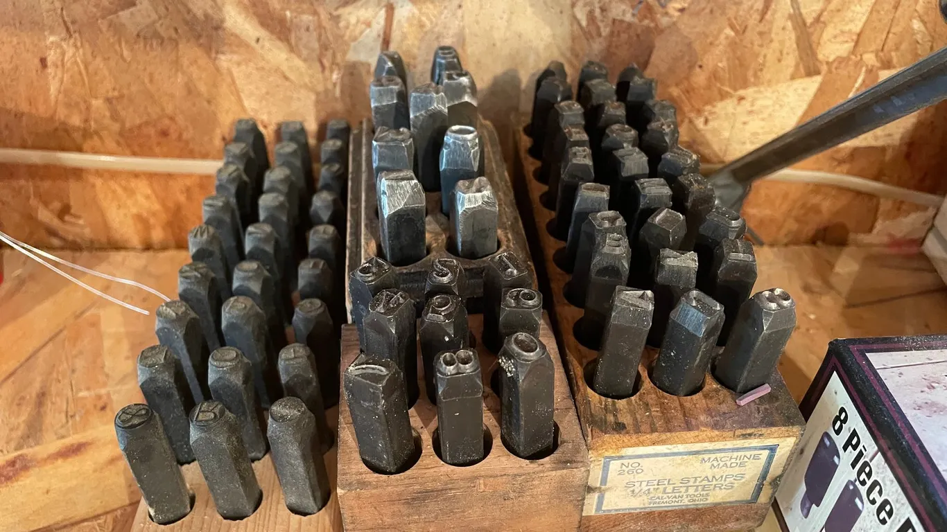(4) Vintage Steel Stamp Sets, 1/2"