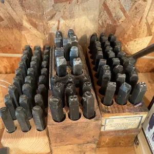 (4) Vintage Steel Stamp Sets, 1/2"