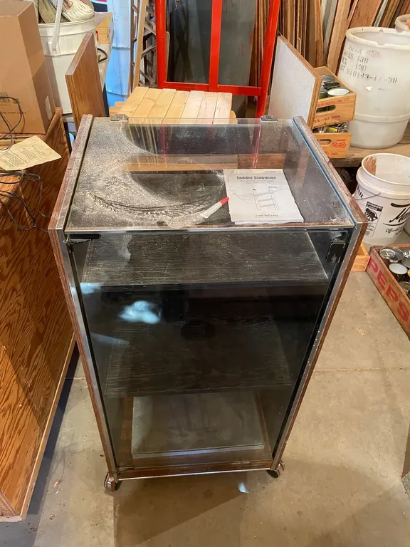 Rolling Glass Display Cabinet
