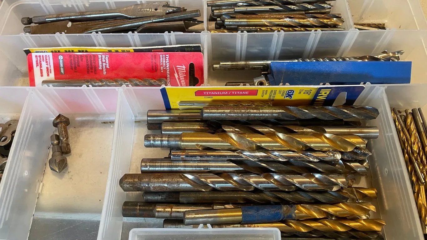 Large Assortment of Used Drill Bits