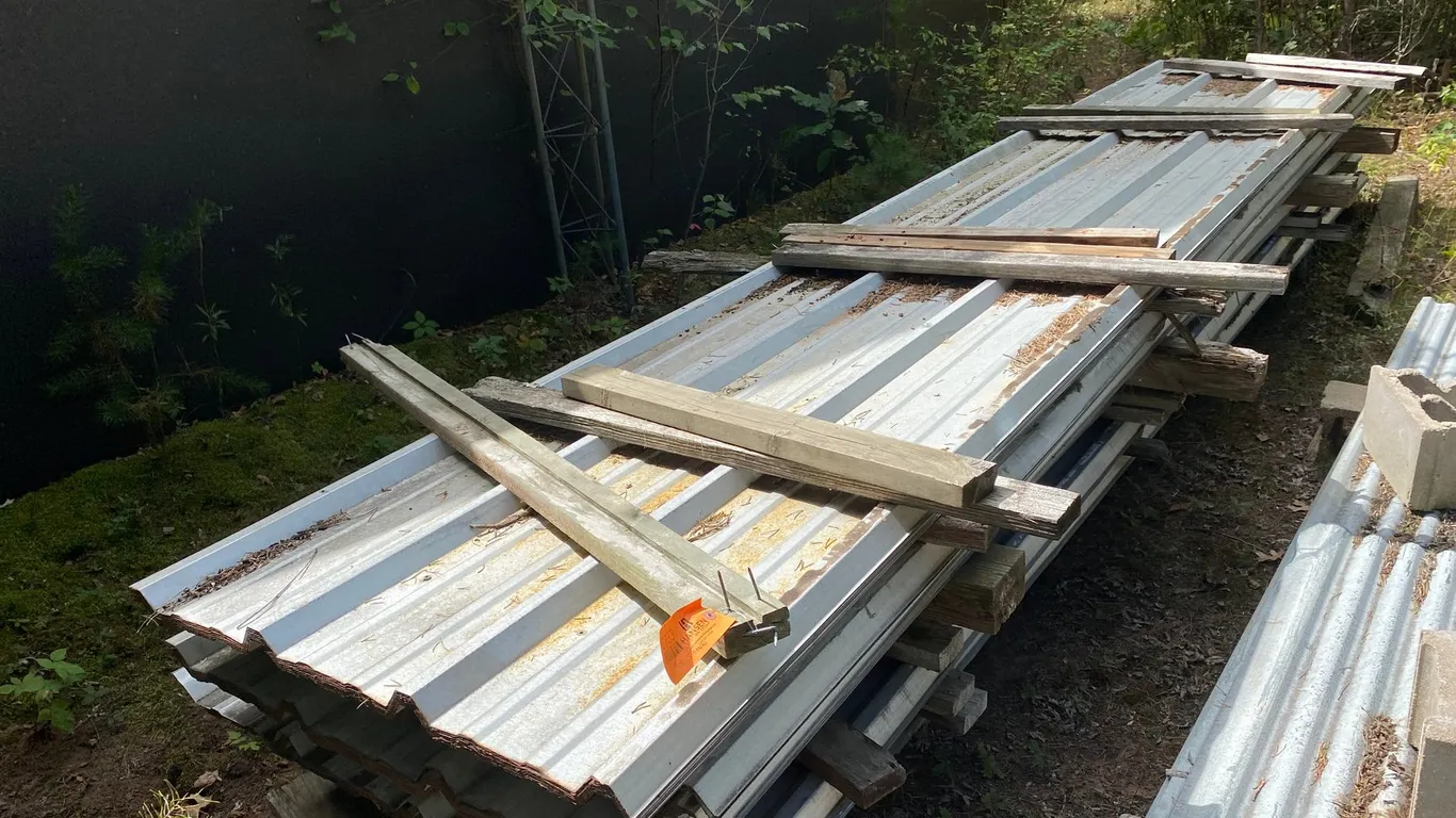 (3) Sections of Used Metal Siding