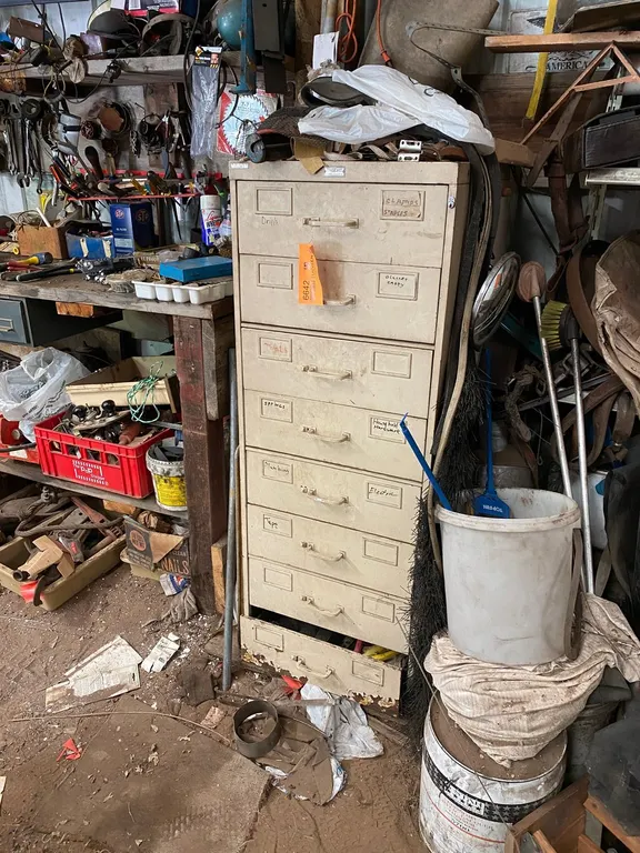 Metal File Cabinet & Contents