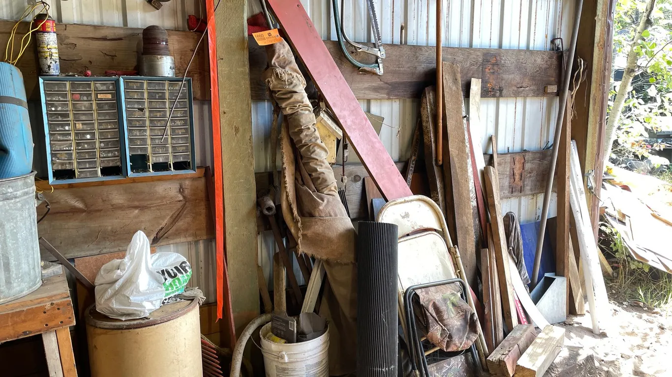 Folding Chairs & Assortment of Scrap Lumber