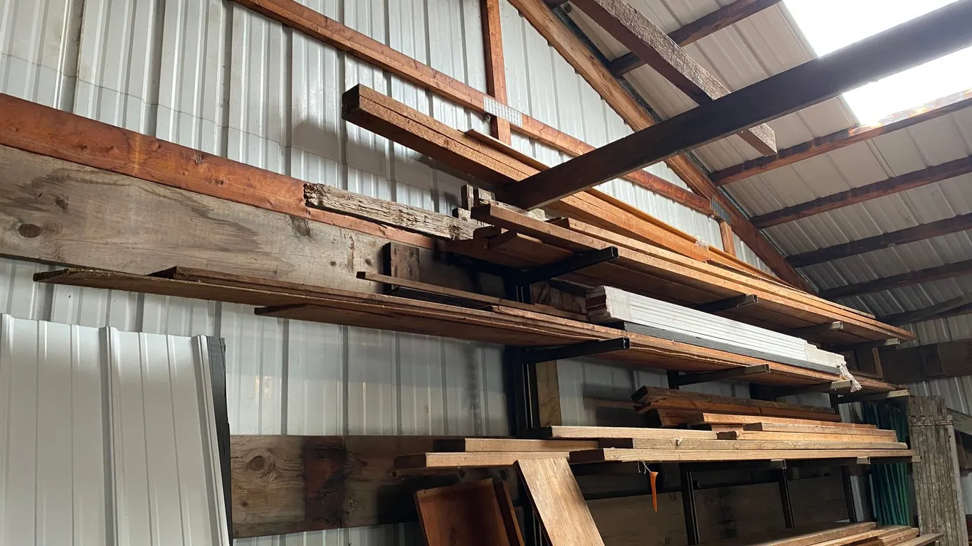 Top (3) Shelves of Assorted Lumber
