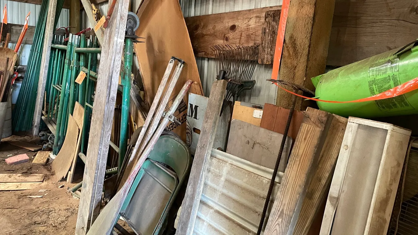 Metal Folding Chairs, Vintage Circular Saw Blade & More