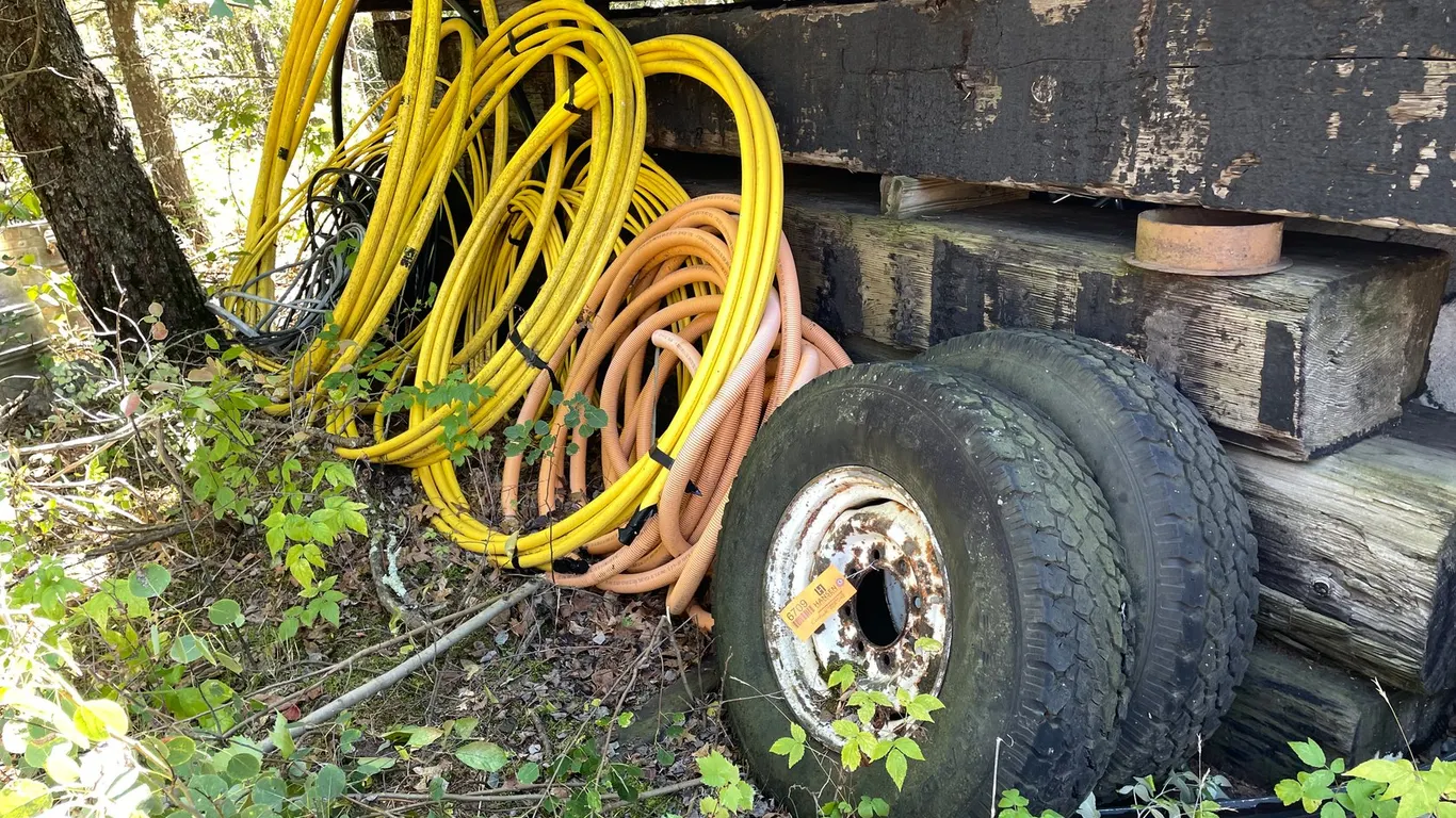 Assortment of Pex Pipe, Coated Cable & More