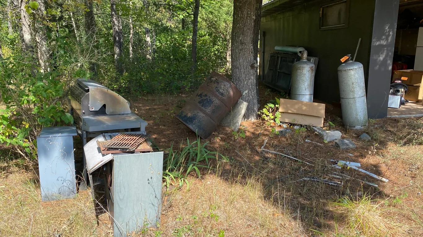 (2) Large Propane Tanks, Grill & Scrap Metal Items