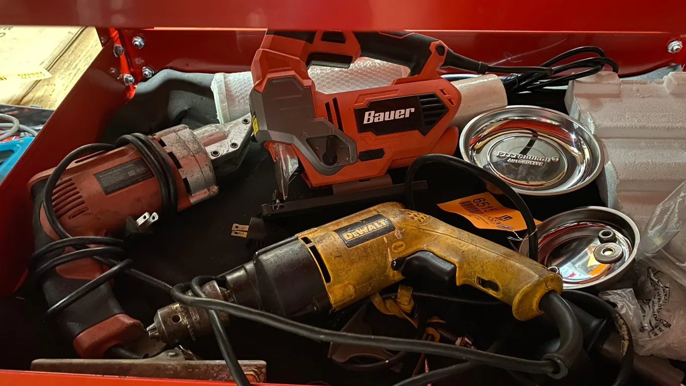 Several Corded Power Tools & Shop Contents