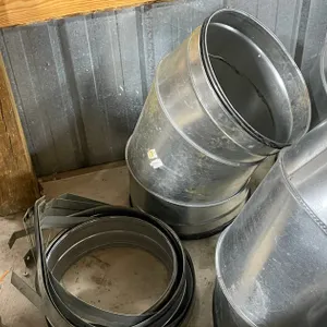 Assortment of Galvanized Elbows and Pipe