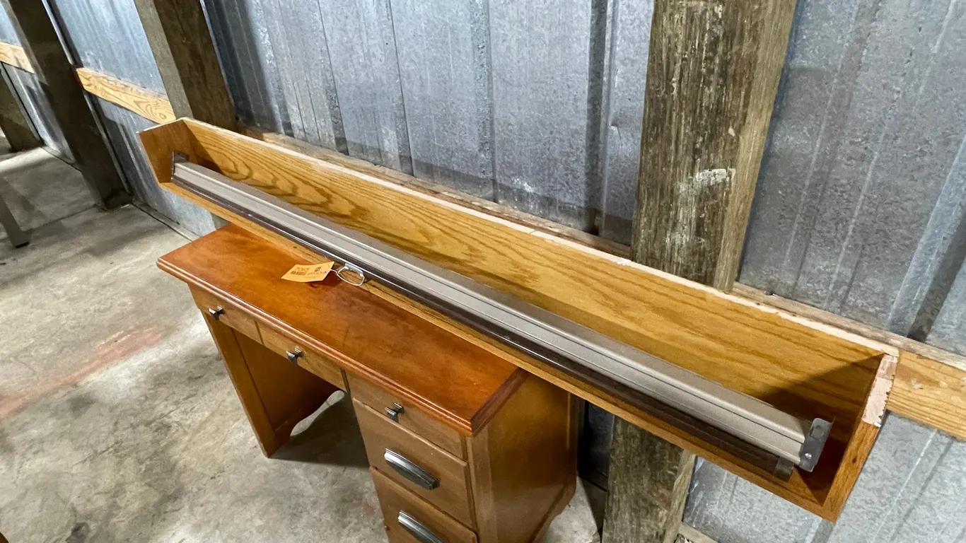 Desk with Projector Screen