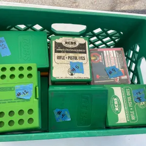 Crate of Reloading Dies
