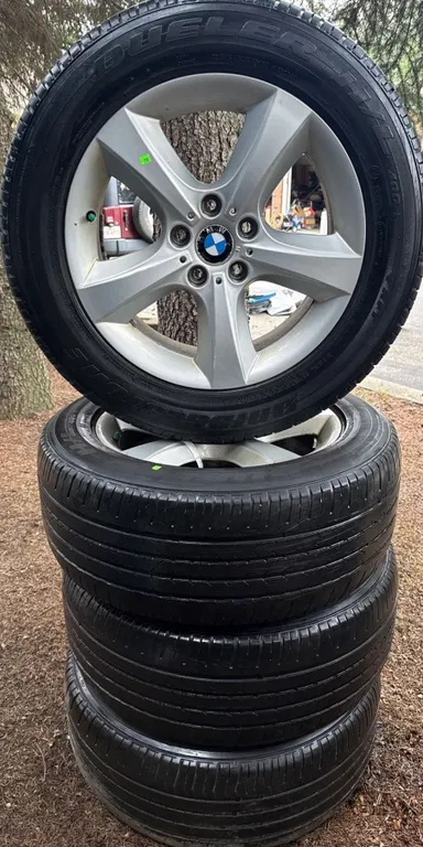 4 BMW 18-Inch Alloy Wheels with Bridgestone Dueler H/L 400 255/55R18 Tires