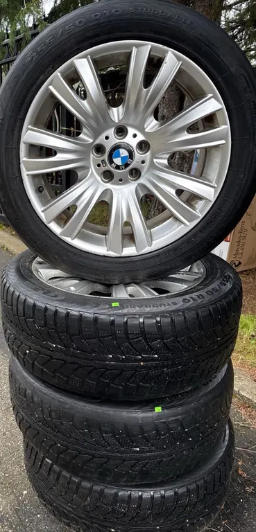 4 GT Radial 255/50 R19 Studdable Tires Mounted on BMW Rims Champeau Ice Pro SUV