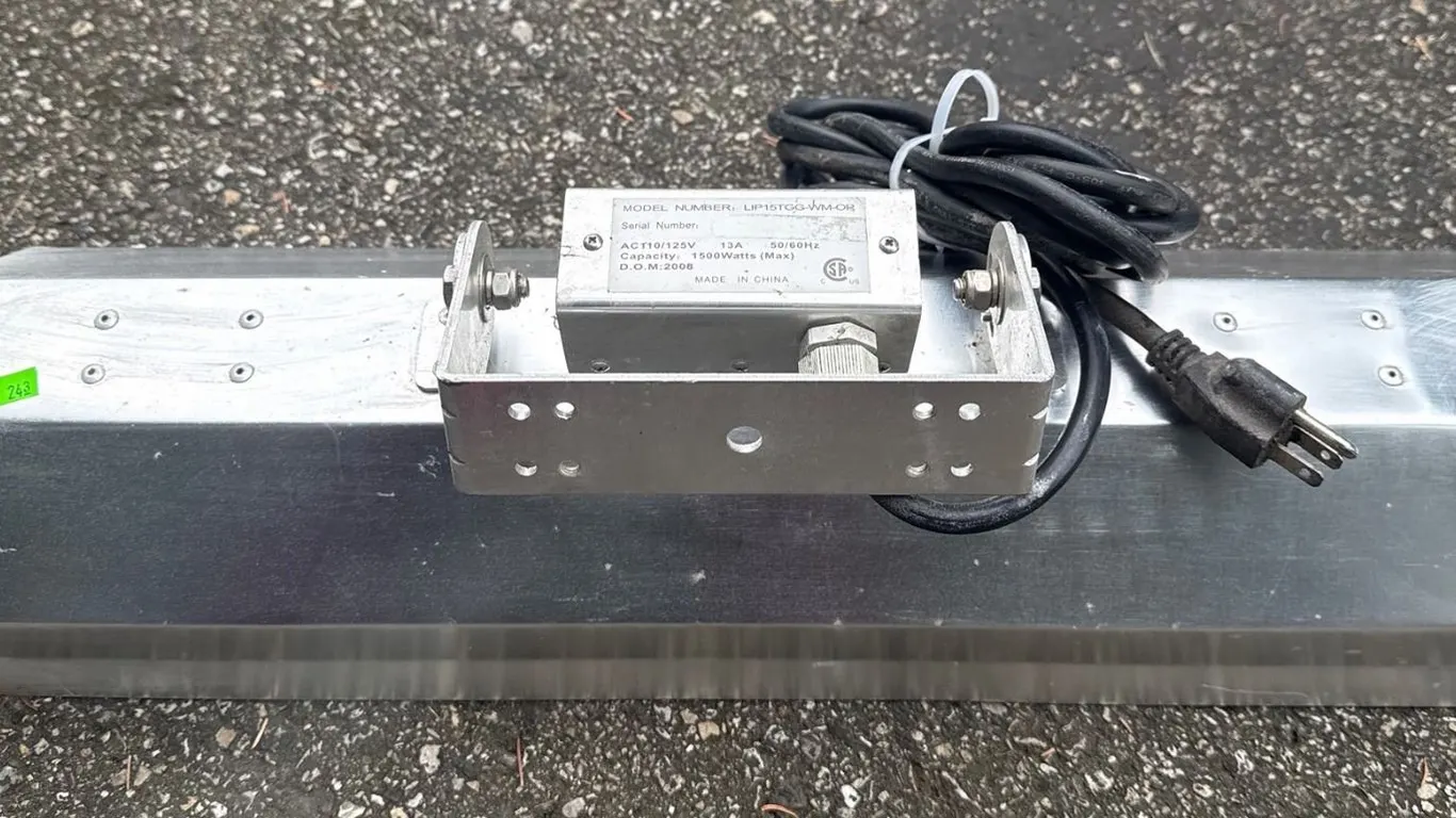 Two Industrial-Style Electric Heaters with Power Cords