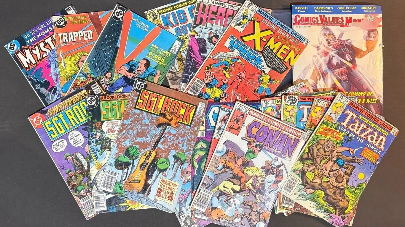 Comic Books and Two Comic Book Slab Holders