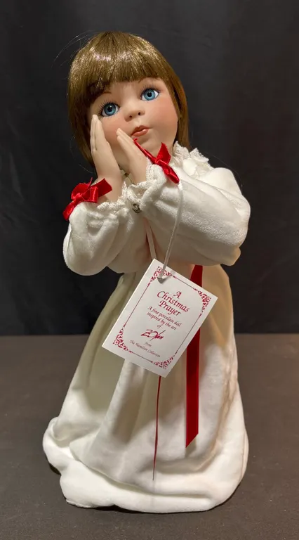 Hamilton Collection A Christmas Prayer Porcelain Doll with Box