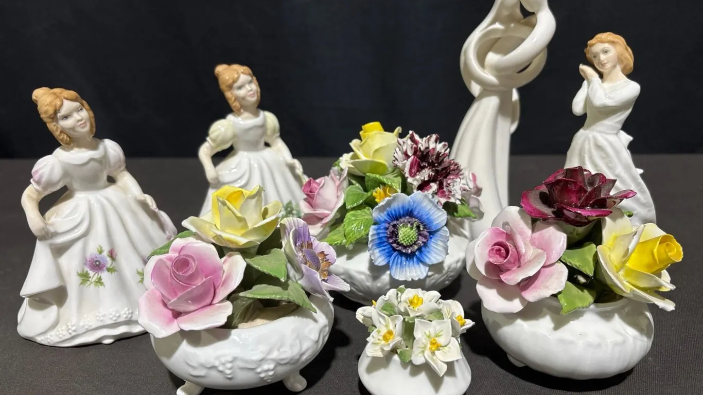 English Fine Bone China Floral Figurines and more