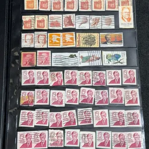 Album With 953 Assorted United States Postage Stamps