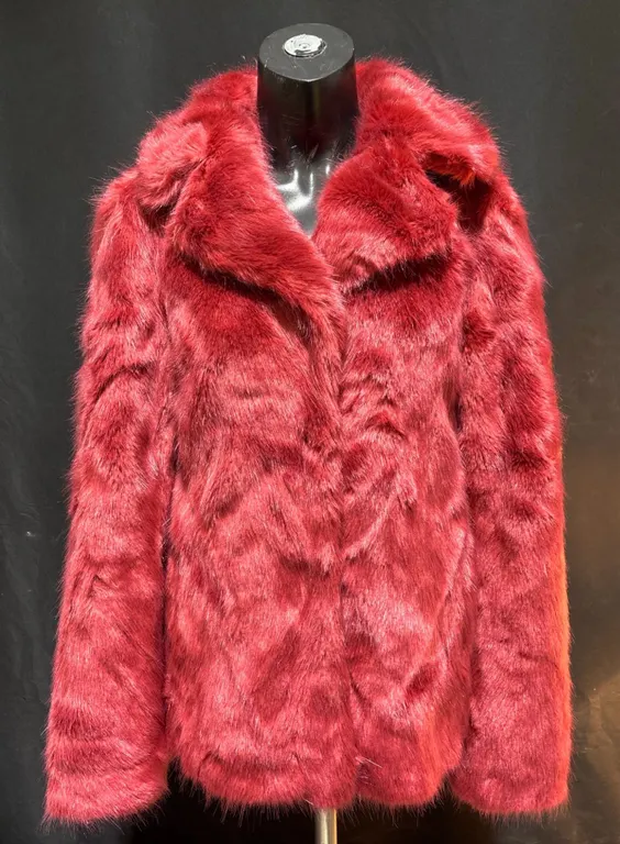 FURious Fur Rose Mink Faux Fur Coat, Size Small