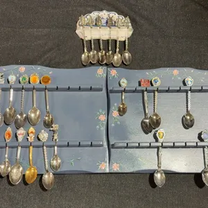 Collectible Souvenir Spoons with Display Racks