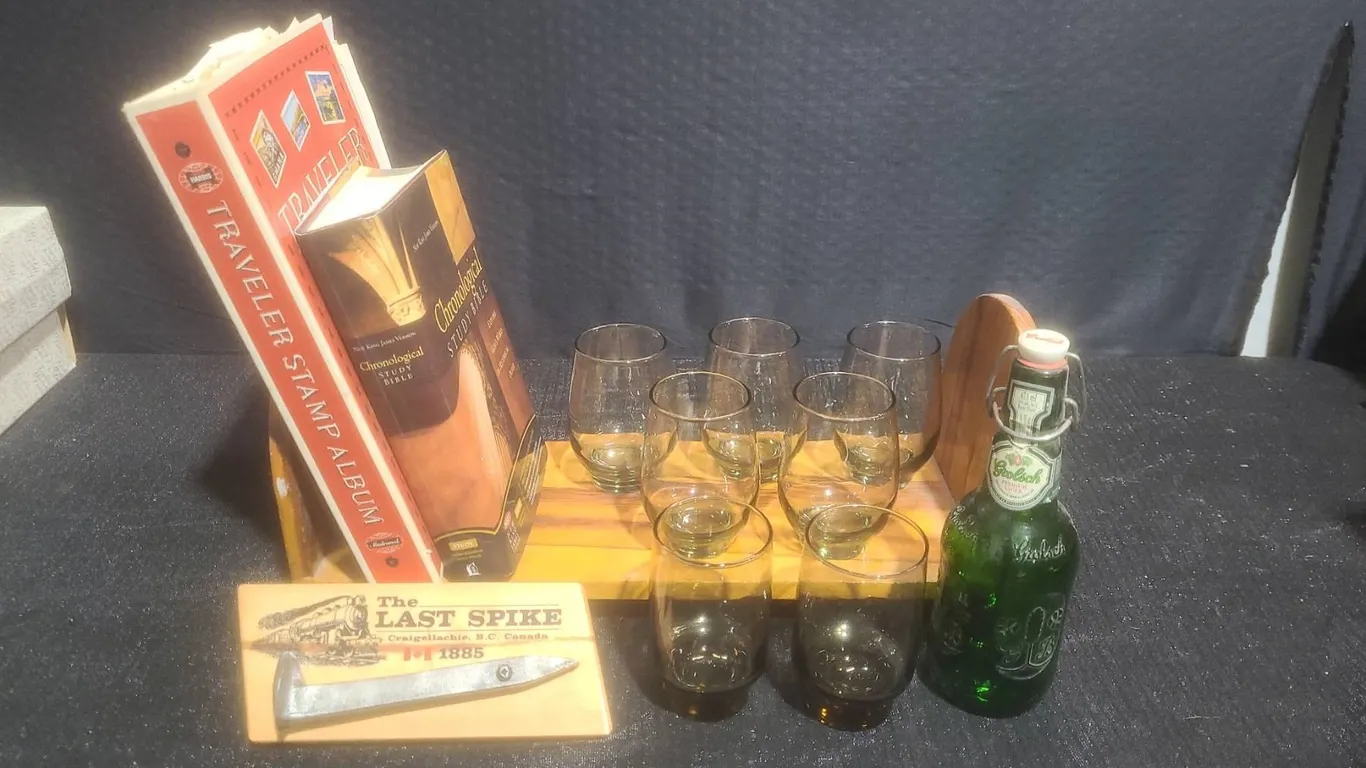 Lot: Traveler Stamp Album, Chronological Study Bible, and more
